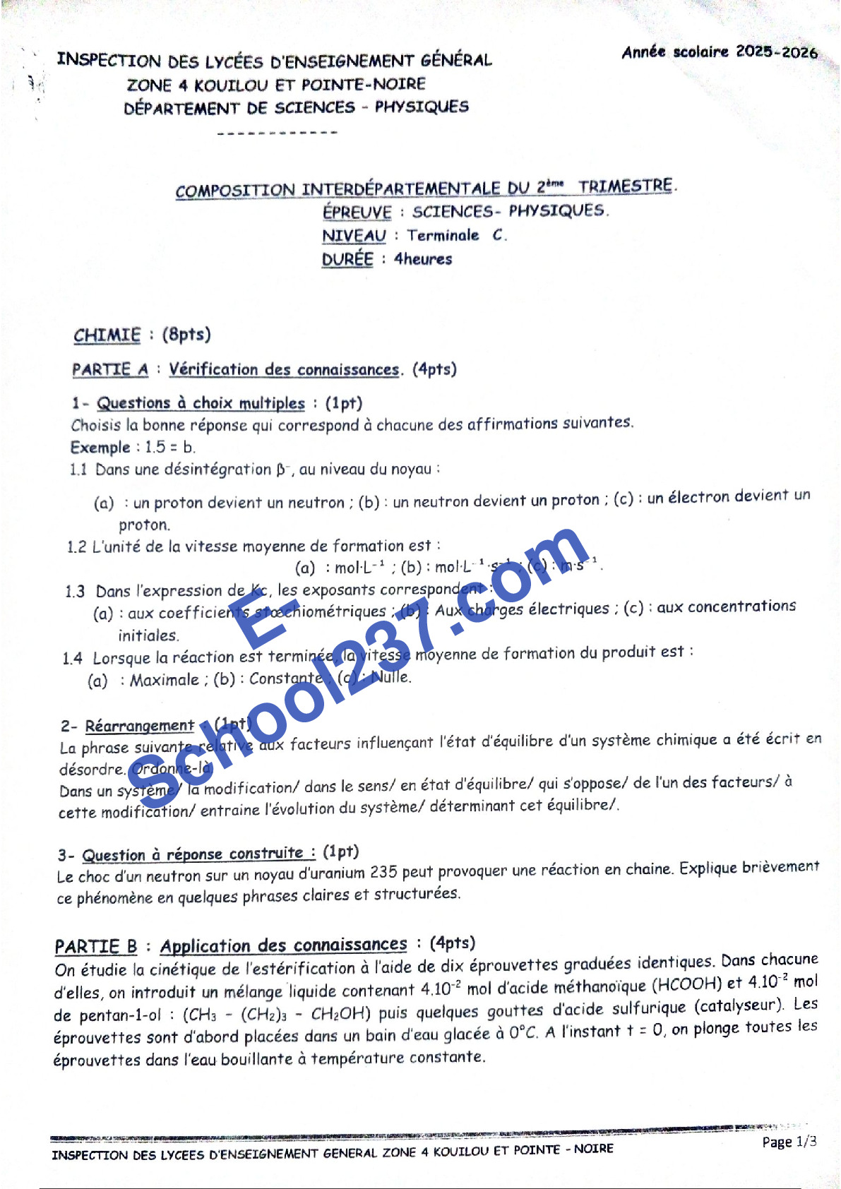 Composition du 2e Trimestre TC PNR 2025-2026
